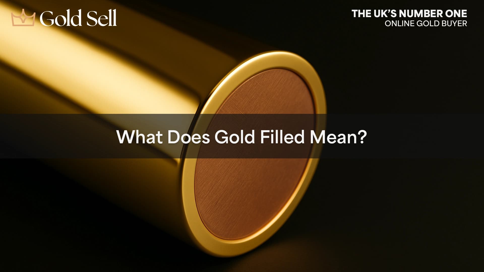 Featured image showing a realistic cross-section of gold filled jewellery with a thick gold layer over a copper core, illustrating what does gold filled mean.