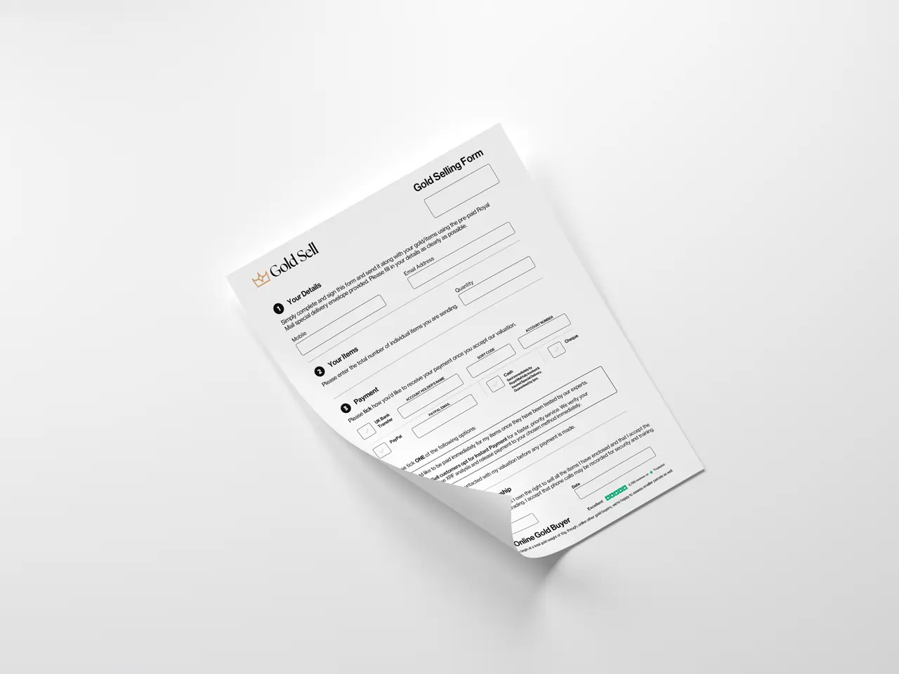 GoldSell gold selling and valuation form